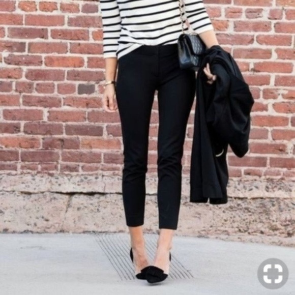 J. Crew Pants - J. CREW Minnie Pant Cropped Stretch Twill Black B2